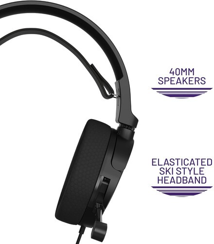 PC Accessory: Wired Headset - 4Gamers ECLIPSE Premium Gaming Headset Black: Comp