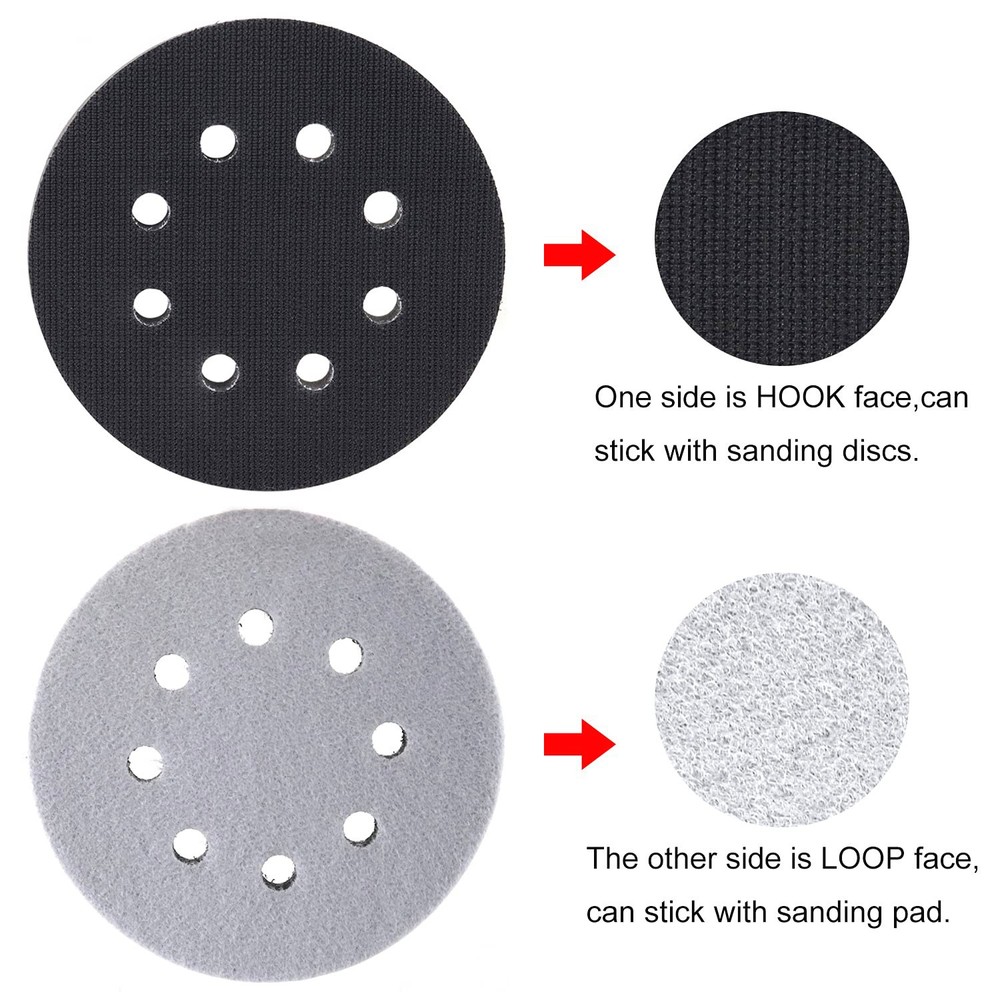2PCS 5in Hook Loop Foam Cushion Interface Sanding Disc Sander Buffer Backing Pad