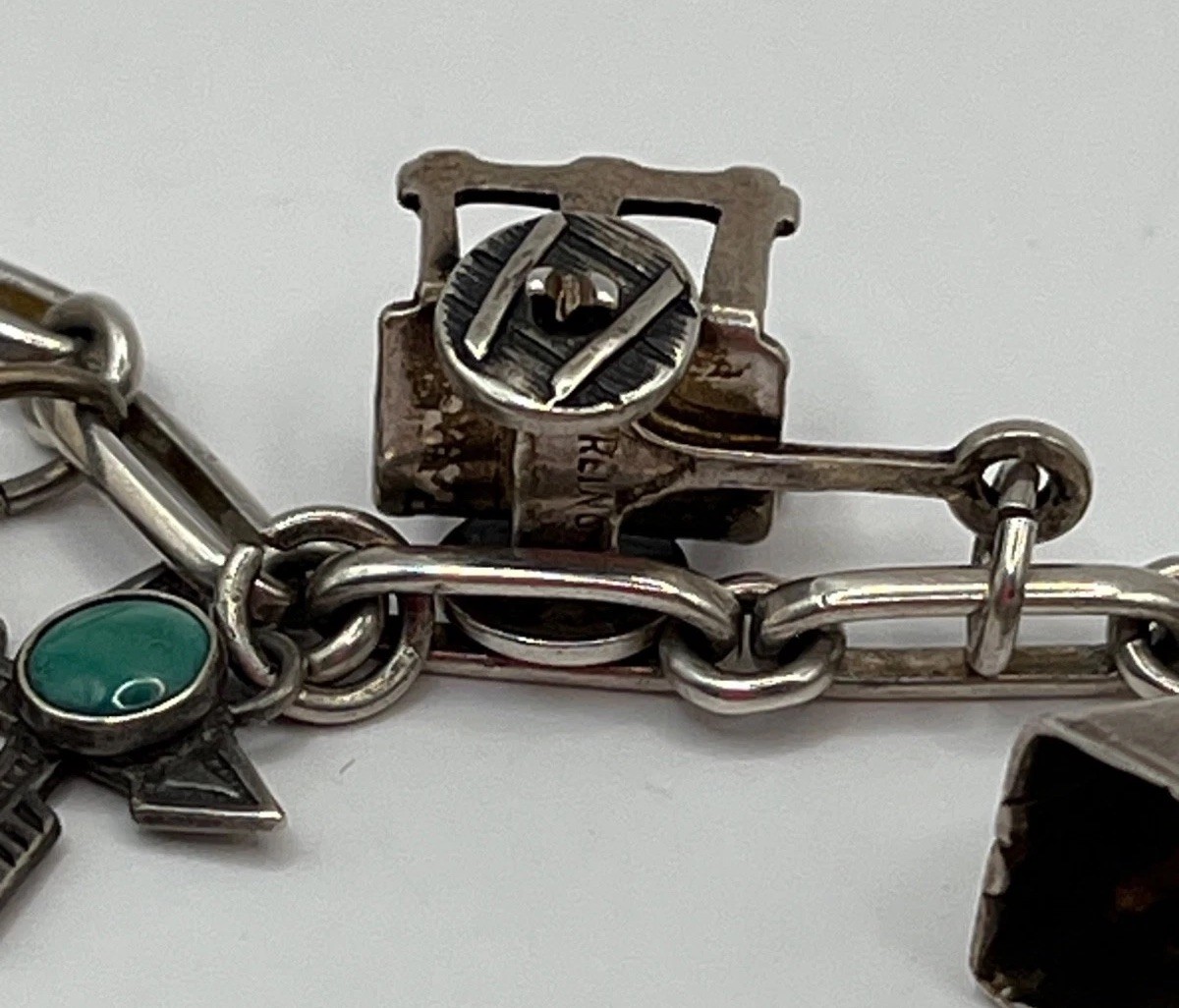 Vintage 7.5” Sterling Silver 925 Charm Bracelet With 19 Charms SW CA Articulated