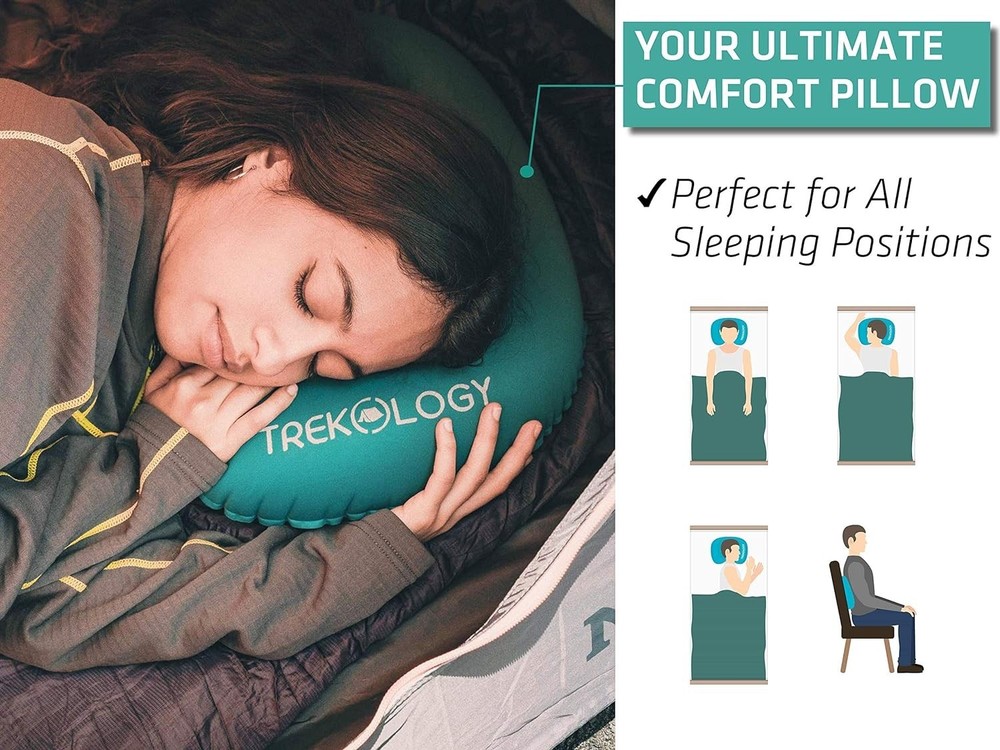 Compact ALUFT 2.0 Inflatable Camping Pillow - Lightweight, Waterproof, Easy Use