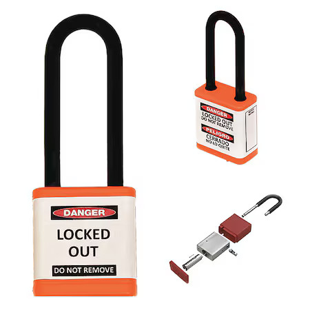 Zing 710Kd-Orange Lockout Padlock, Keyed Different, Aluminum, Orange, 3 In