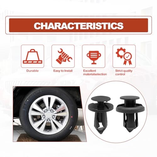 150PCS Front Bumper Push-Type Retainer Clips, 2 Sizes Universal Auto Clips