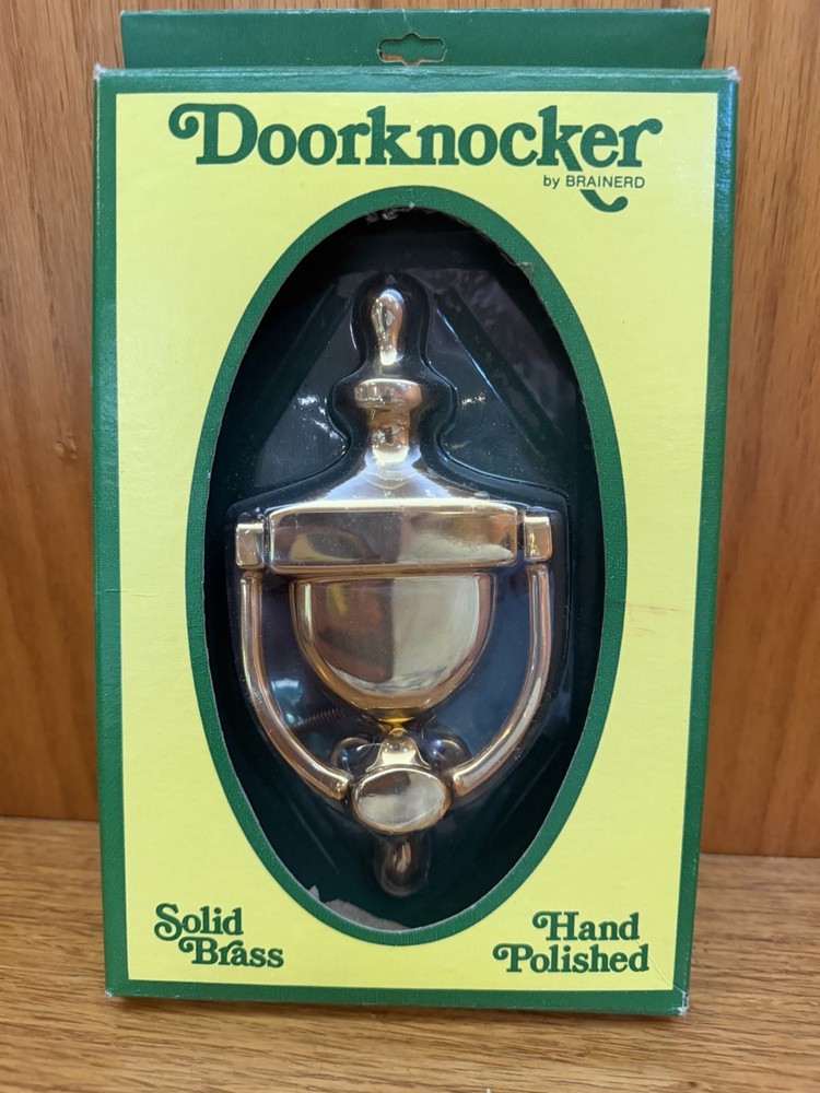 Vintage Solid Brass Door Knocker New Sealed