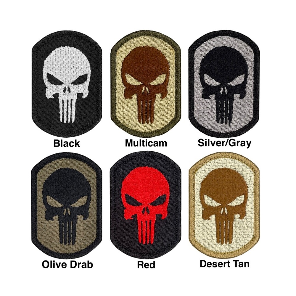 Punisher Morale Patch-Tactical Patch 3X2 Hook and Loop Made in USA