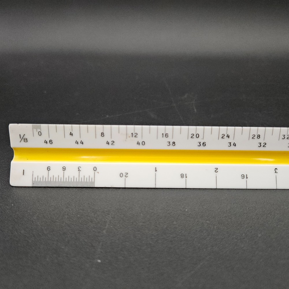 Vintage Dietzgen 1656 BP Triangular Scale Ruler Architecture Drafting