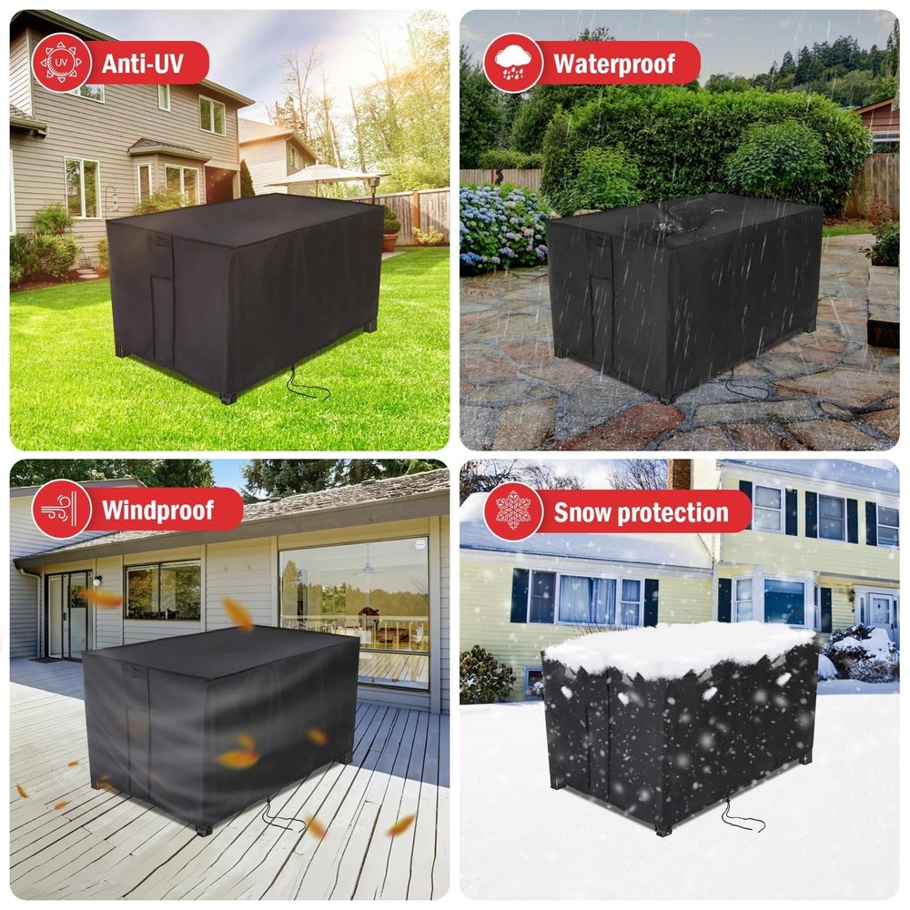 Rectangular Fire Pit Cover 71 Inch,Propane Gas Fire Pit Table Cover,Outdoor W...