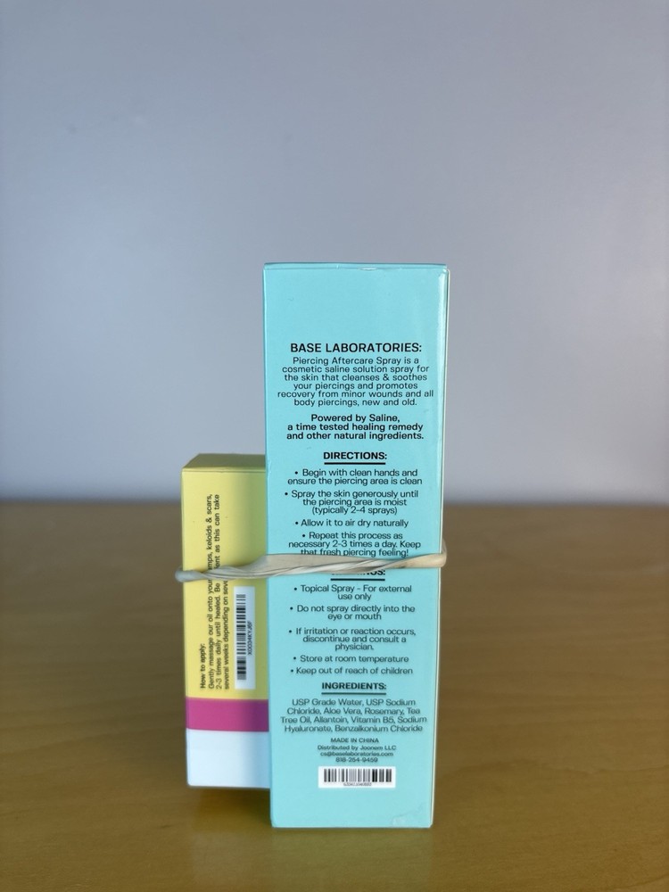 Base Laboratories Piercing After Care Spray & Piercing Bump Solution 2-Item Set