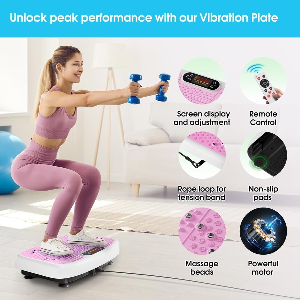 Lymphatic Drainage Vibration Platform - Remote-Controlled Full Body Workout