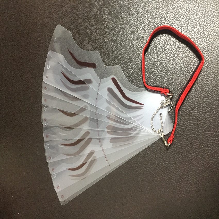 12pcs Eyebrow Shaping Stencils Card Template For Microblading Permanent Makeup