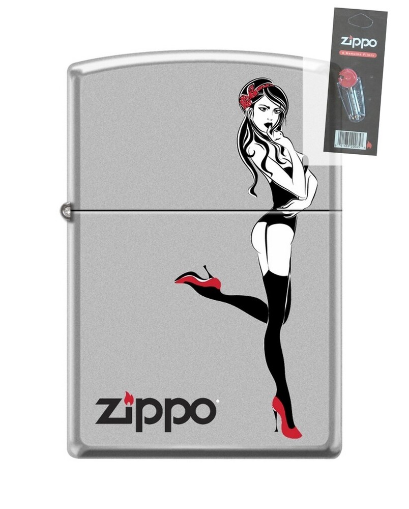 Zippo 82325 red shoe Lighter + FLINT PACK