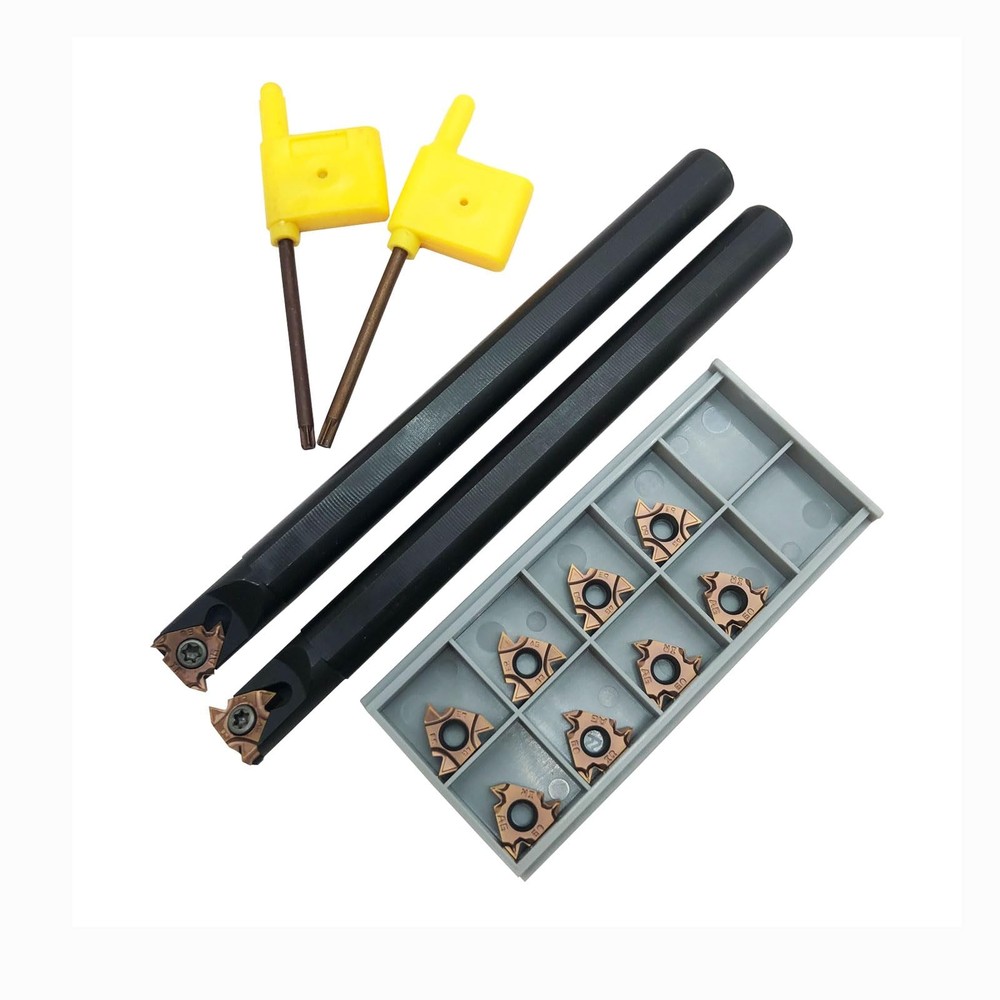 Zouzmin Lather Threading Tool Bit Set External Internal Threading Boring Bars...
