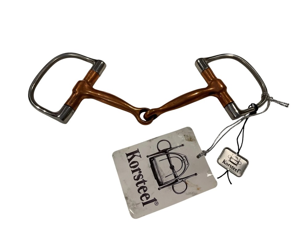 Korsteel Hunter D Copper Single Joint Snaffle Bit 5.5”