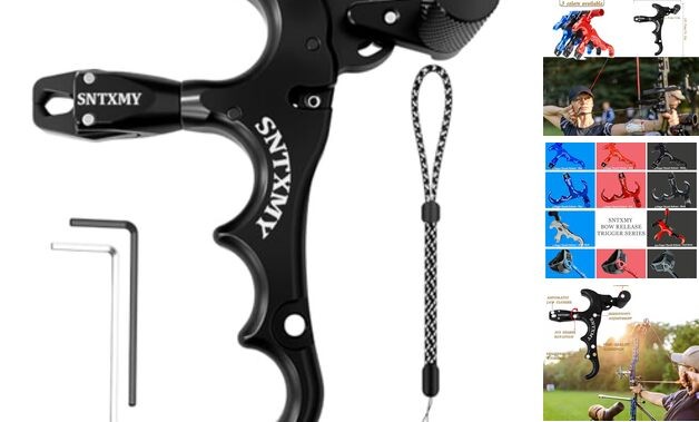 Bow Release for Compound Bow, Archery Release Black 4 Finger bow release