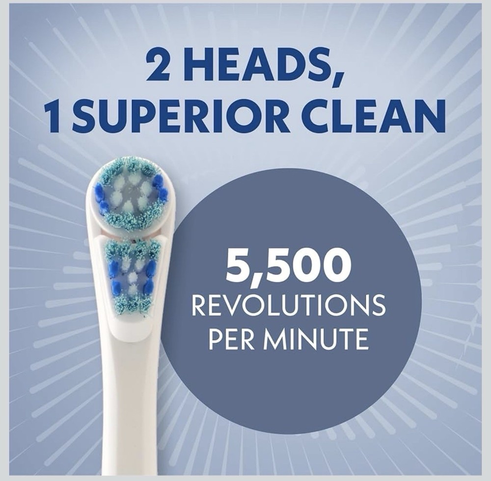 Spinbrush Smart Clean Battery Powered Toothbrush, Soft, Midnight Blue
