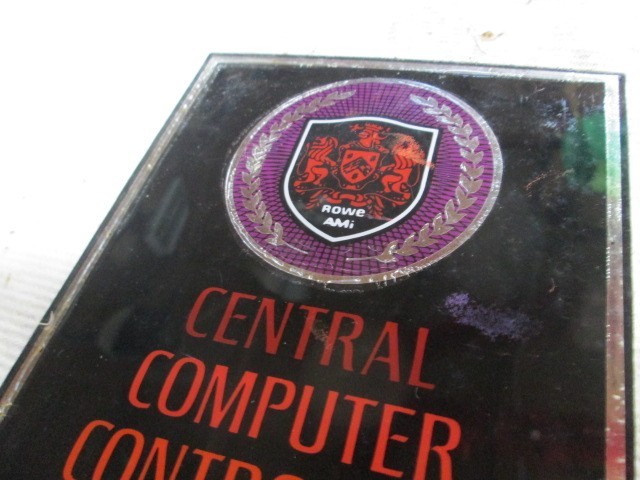 Rowe Central Computer Control Decal Front Display LOOK