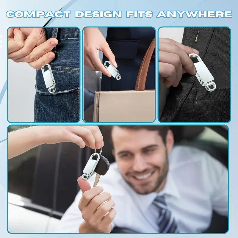 Mini Hidden Spy Digital Audio Recorder Voice Activated Key Chain MP3 Dictaphone