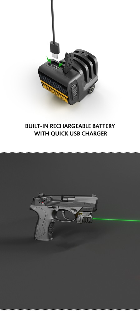 Green Rechargeable Laser Sight for Ruger 57