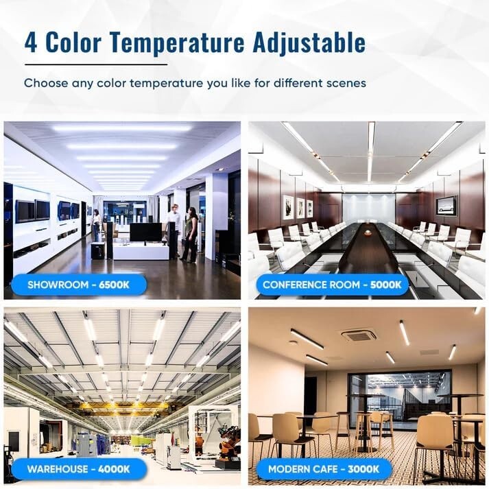 8ft LED Tube Light T8 Single Pin & CCT Changeable Led Shop Ballast Bypass Light