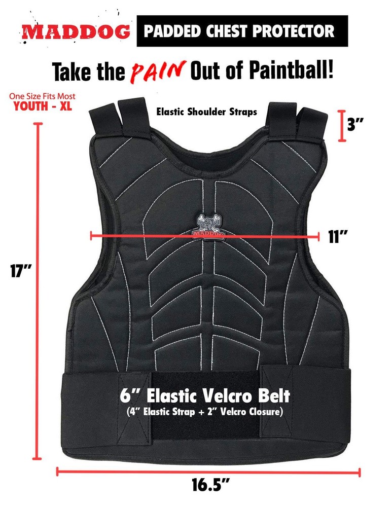 CLEARANCE USED Maddog Paintball Airsoft Protective Combo Black Small Medium