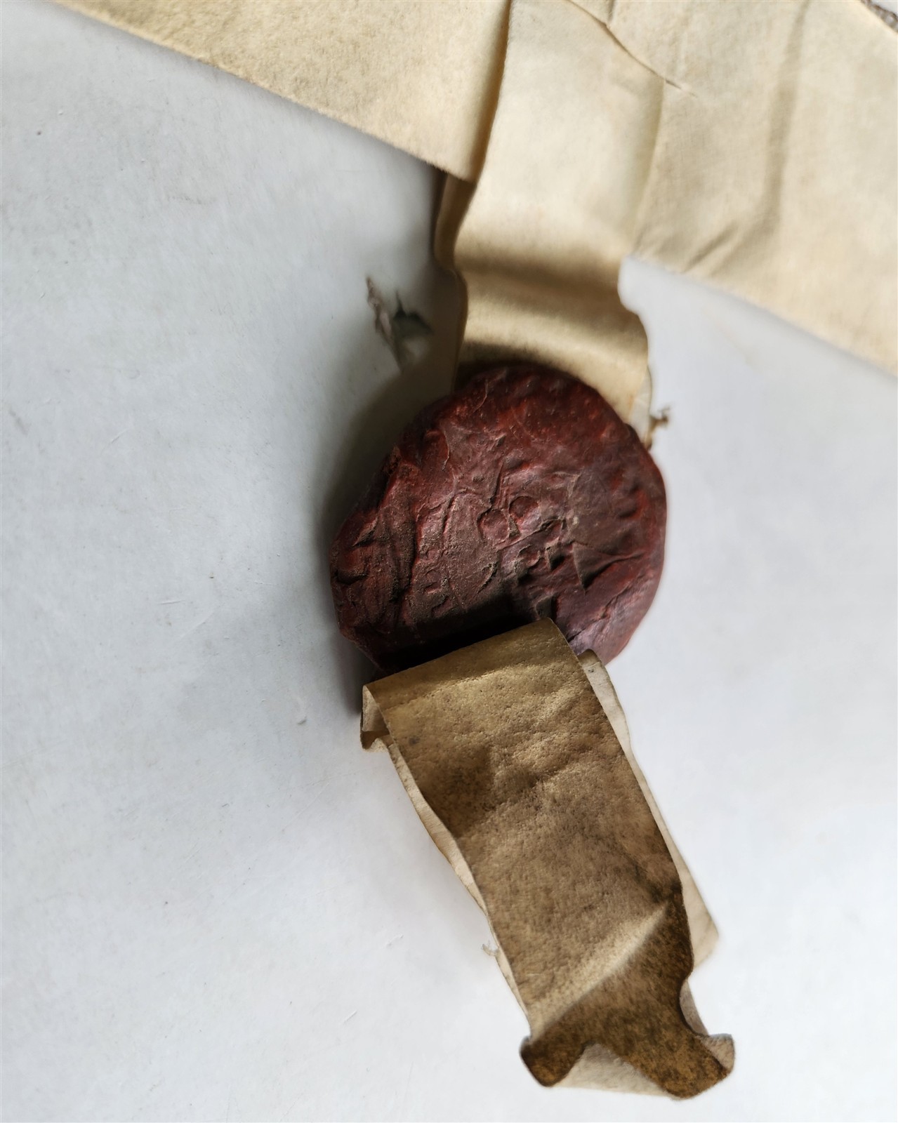 1707 MANUSCRIPT on VELLUM ANTIQUE LEGAL DOCUMENT w/ WAX SEALS in French