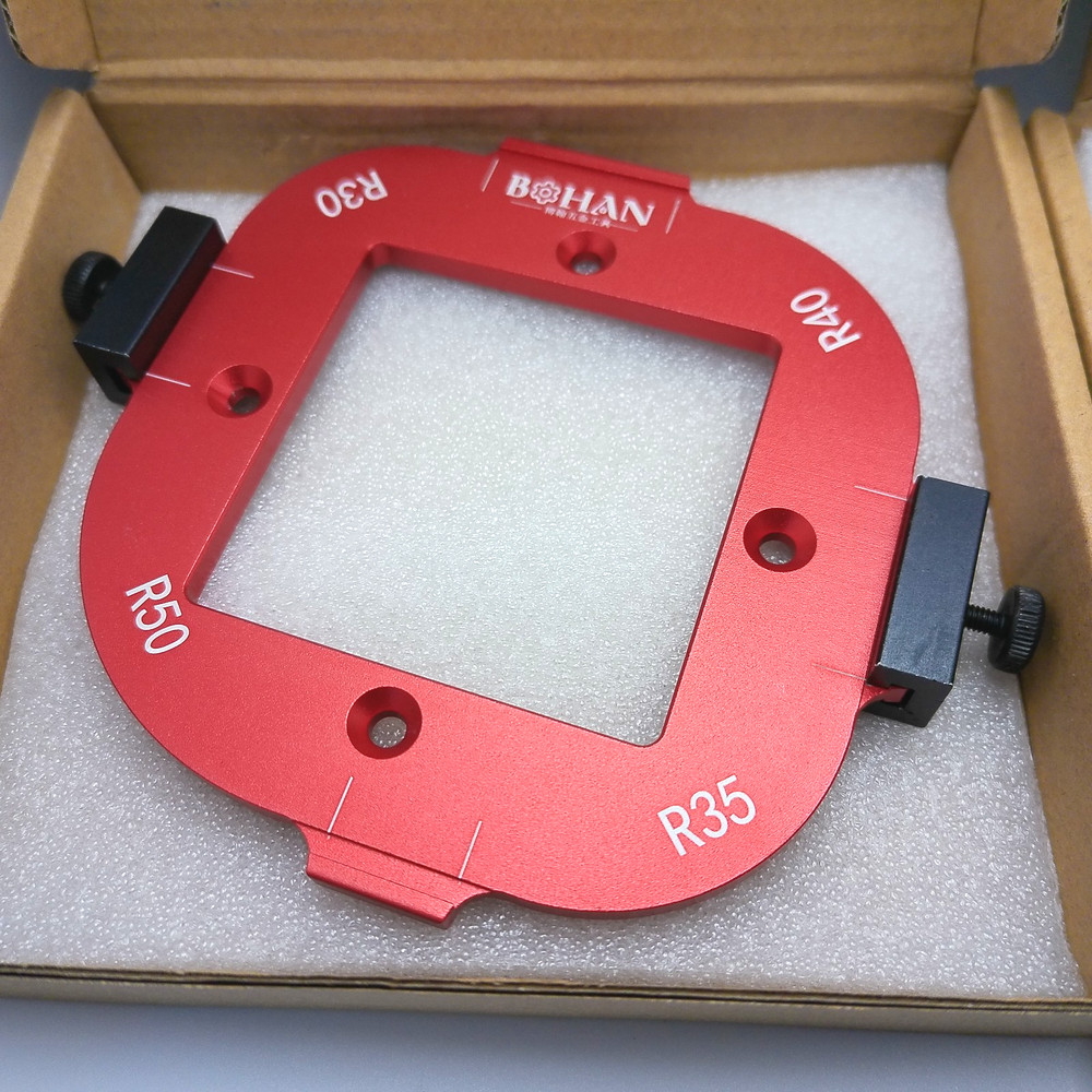 2Pcs Router Corner Radius Template 4-in-1 Arc Angle Positioning Tool