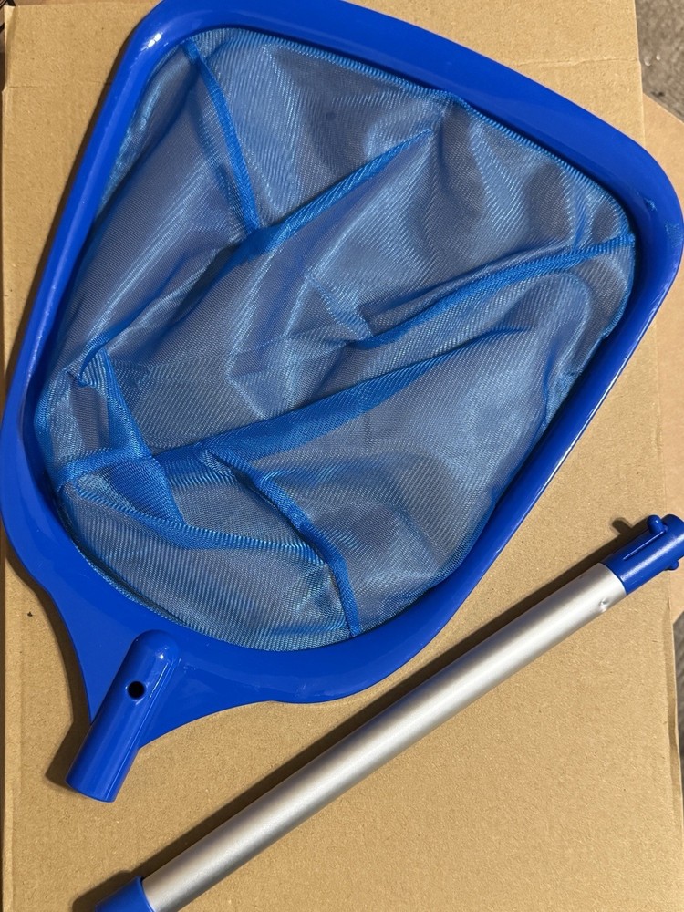 Small Pool Skimmer Net w/ Handle – Leaf Debris Cleaner for Spa & Pools