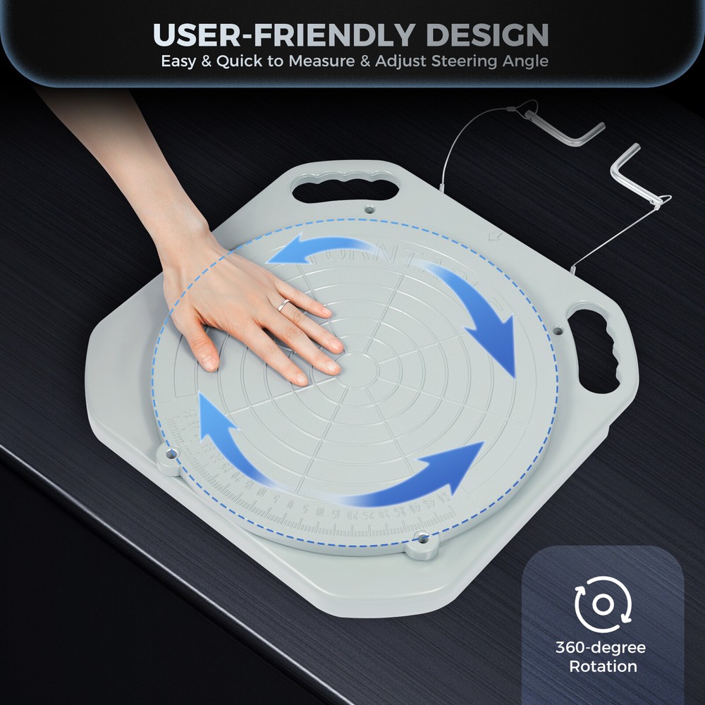 2pcs 5 Ton Front End Wheel Alignment Turntable Plate 360?? Rotating Plate Table