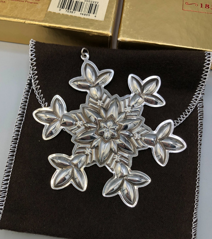 Gorham Sterling Silver 2003 Annual Snowflake Ornament, with box
