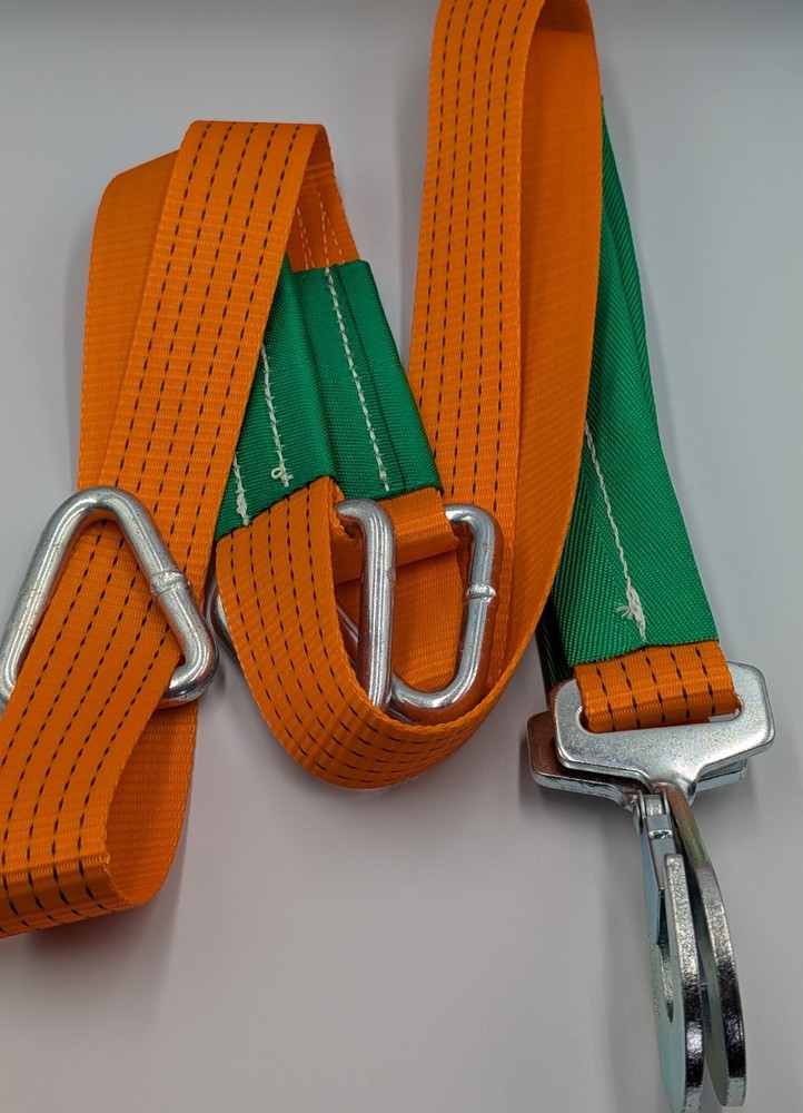 Orange Winch Recovery Brother Trailer Strap - Even Pull System