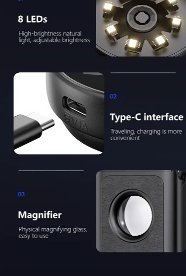 Folding Digital Microscope - Handheld Portable Magnifier With 2" IPS Screen,...