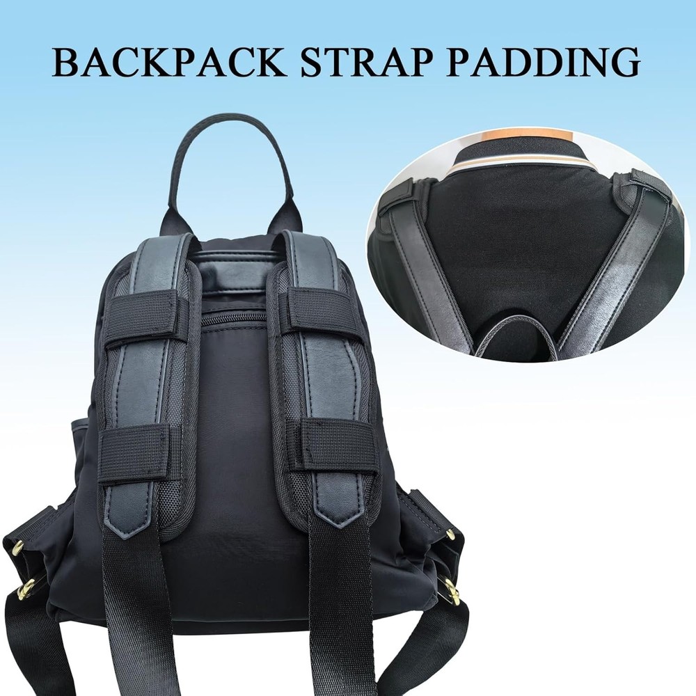 Soft Shoulder Strap Pad, Breathable & Removable Backpack Pads for black