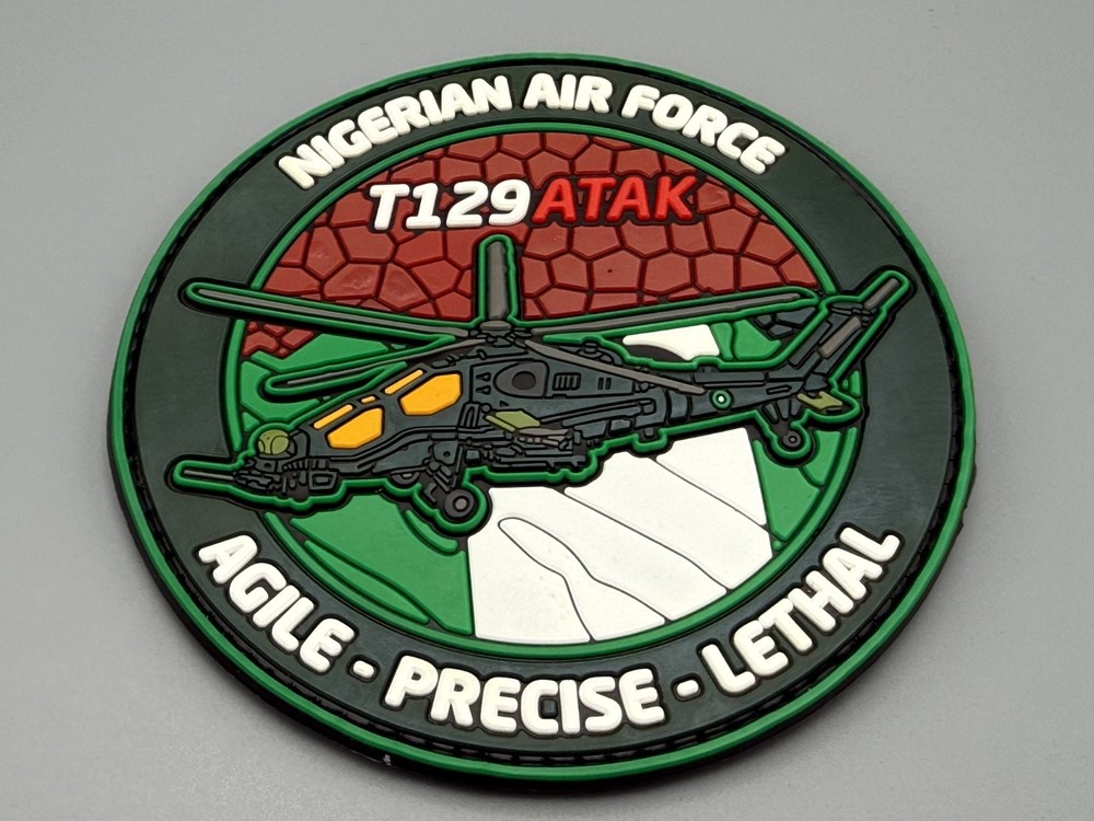 Nigerian Air Force Patch T129ATAK Helicopter Agile - Precise - Lethal