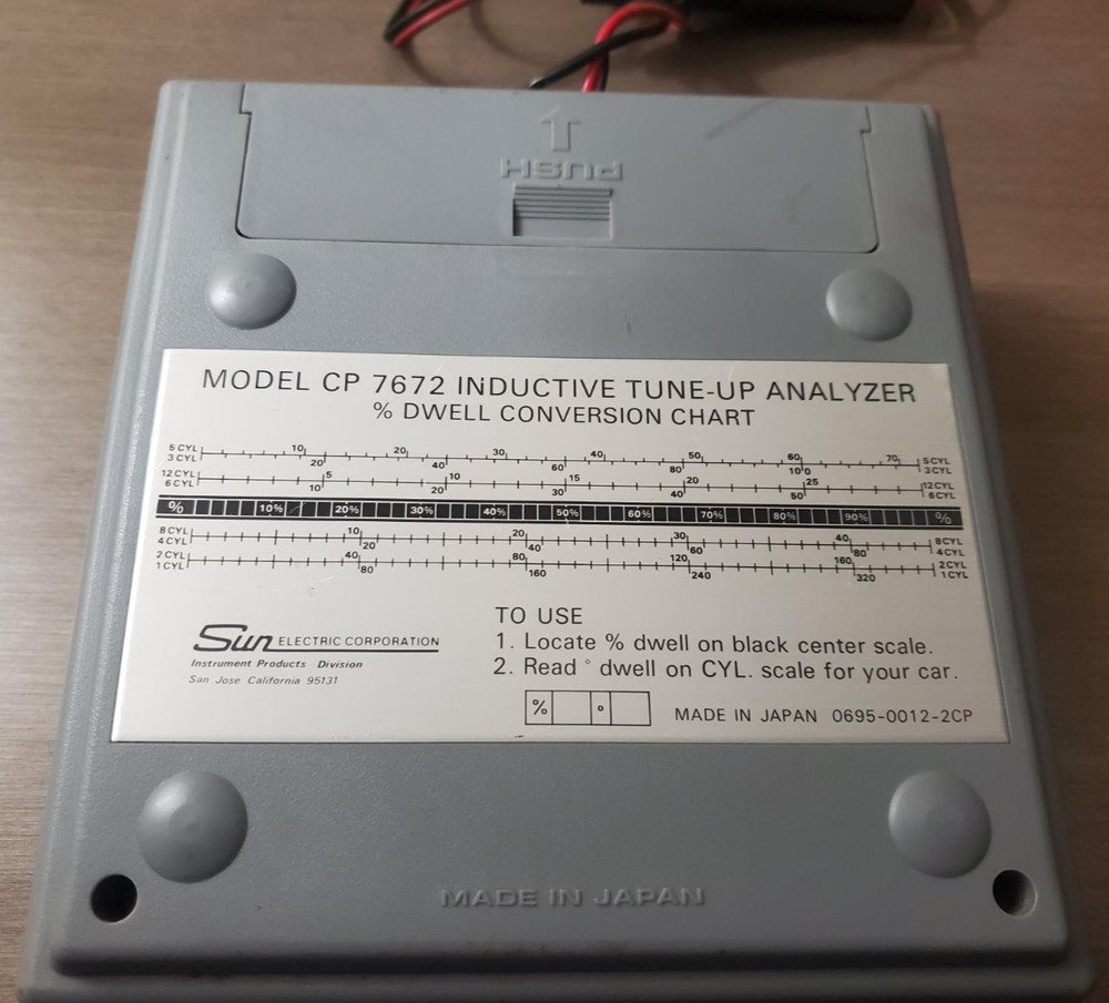 Vintage Suntune Inductive Tune-up Analyzer Model CP7672 - Cleaned & tested