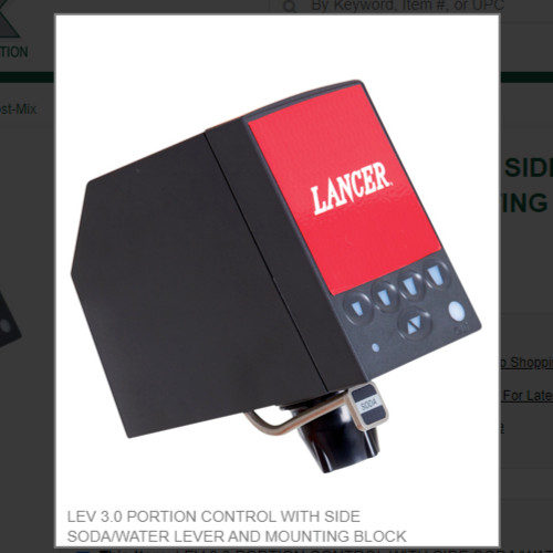 LEV 3.0 PORTION CONTROL WITH SIDE SODA/WATER LEVER AND MOUNTING BLOCK