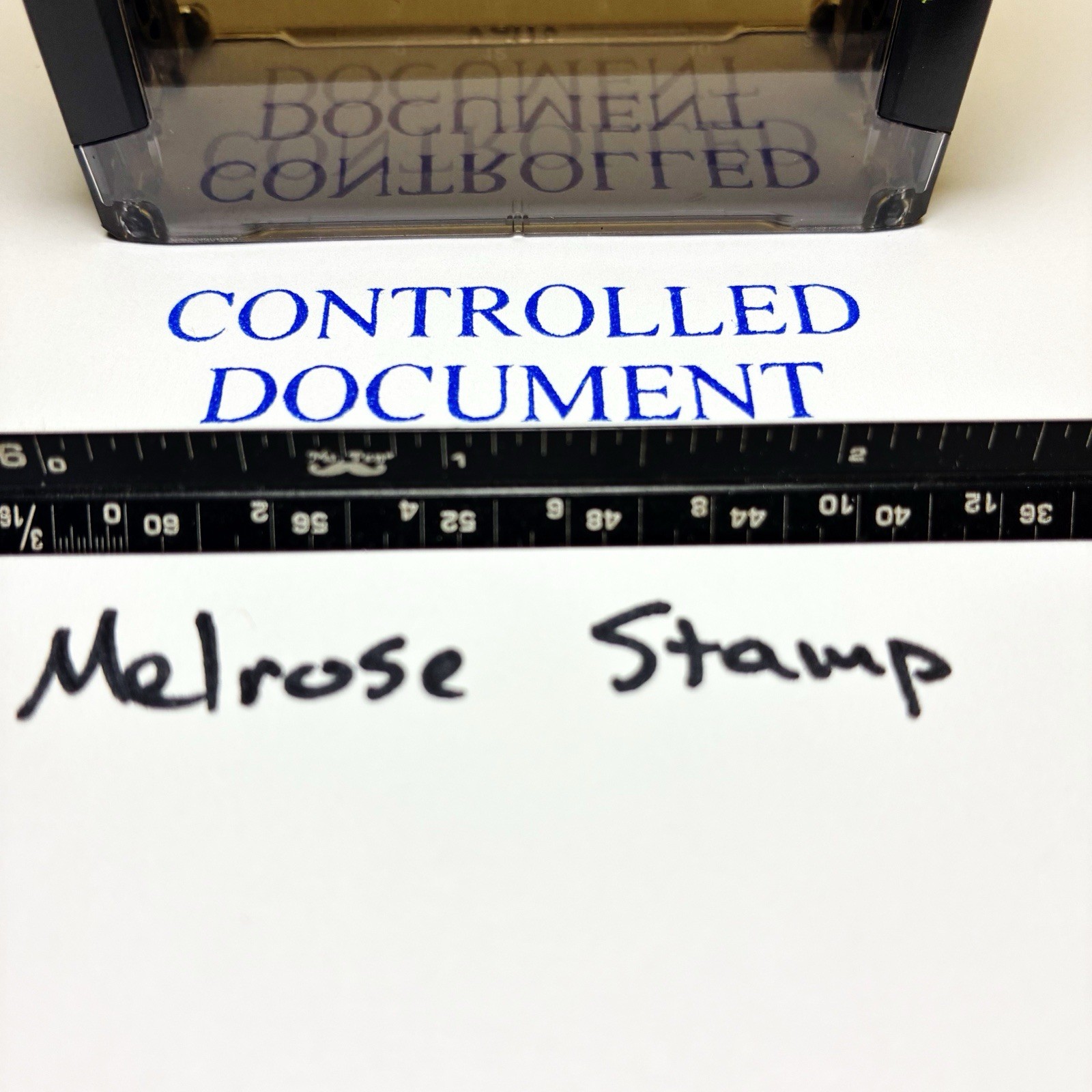 Controlled Document Rubber Stamp Blue Ink Self Inking Ideal 4913