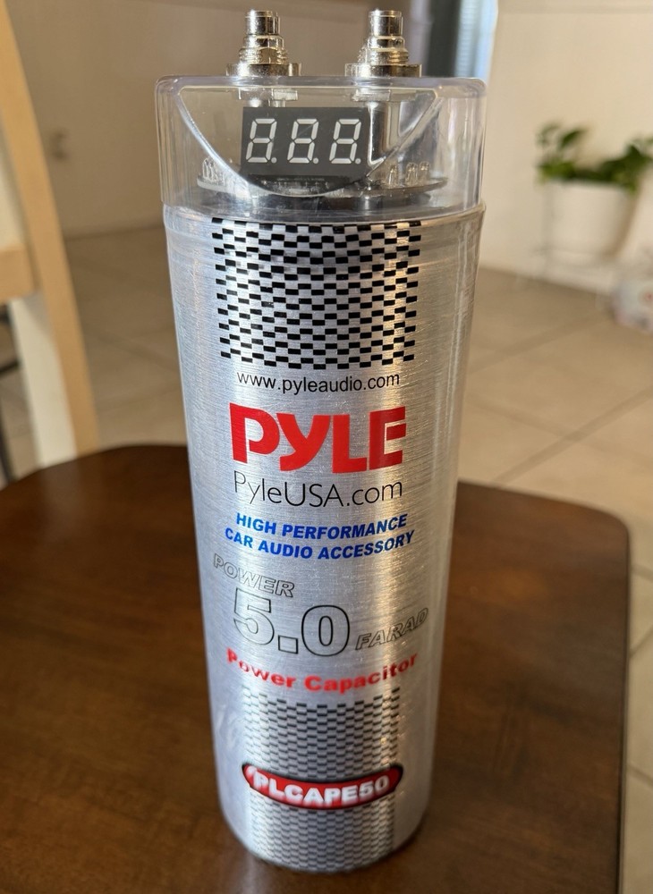Pyle PLCAPE50 5F 12-24VDC High Performance Digital Power Capacitor