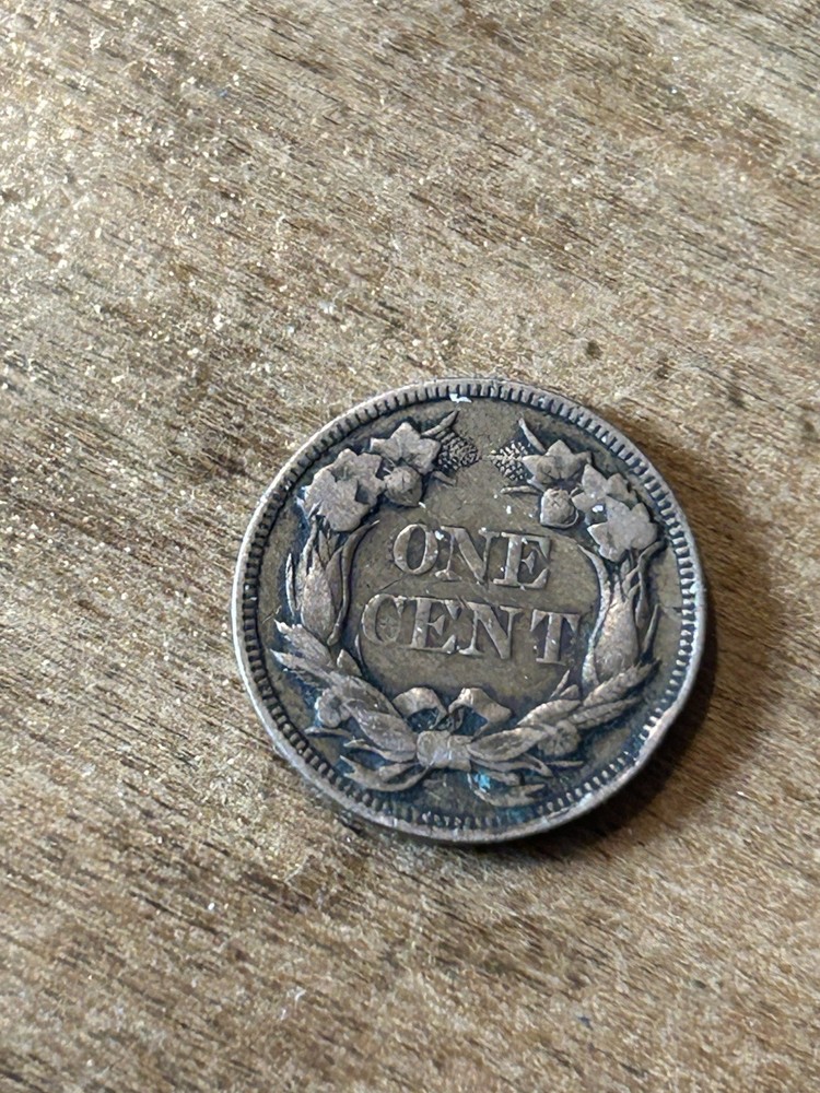 1858 Large Letter Flying Eagle Cent VF