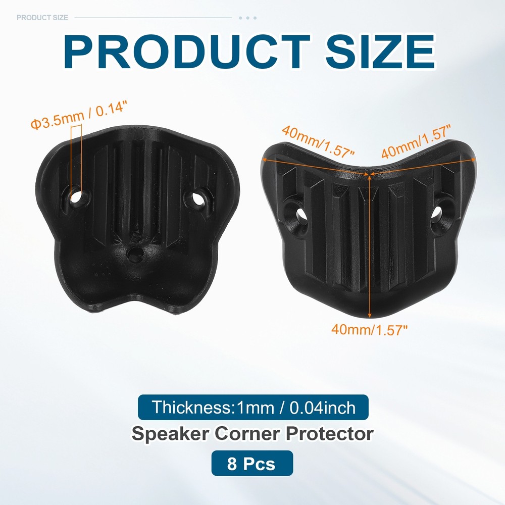 8 Pcs Speaker Cabinet Corners Protector 40x40x40mm Plastic Guard Wrap Angle