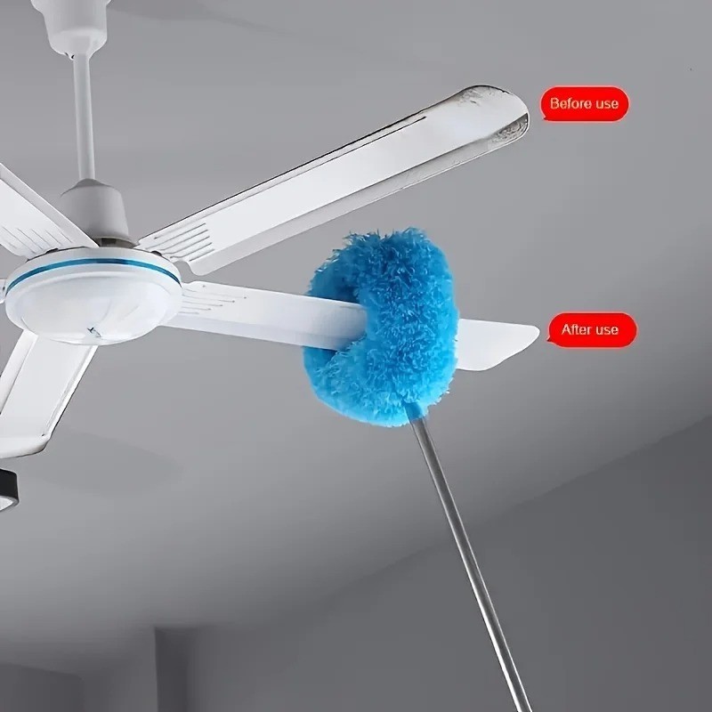 Ceiling Fan Cleaner Duster Reusable Microfiber Long Handle Washable Cleaner