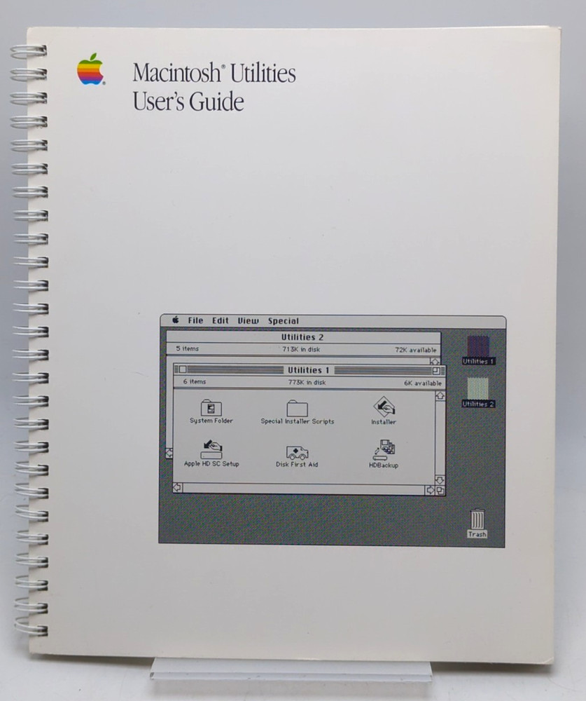 Apple Macintosh Utilities User's Guide 030-3283-A Vintage Computer Manual