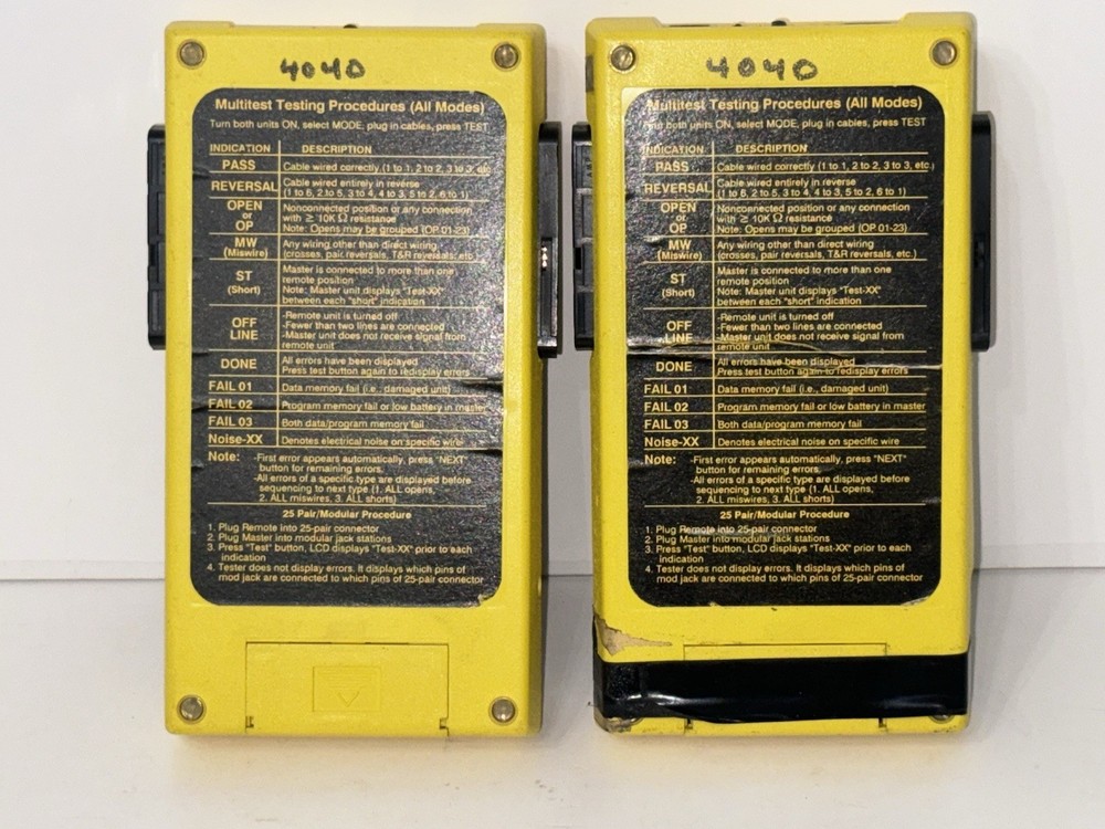 THE SIEMON COMPNAY MULTITEST MT-5000 CABLE TESTER REMOTE TESTER WITH CASE