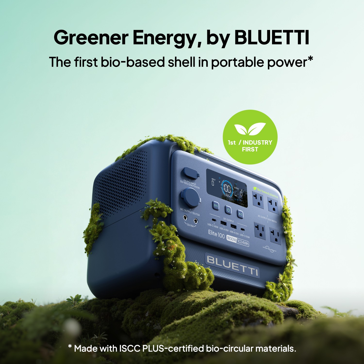 BLUETTI Elite 100 V2 Bio-based 1024Wh 1800W Portable Power Station for Outdoors