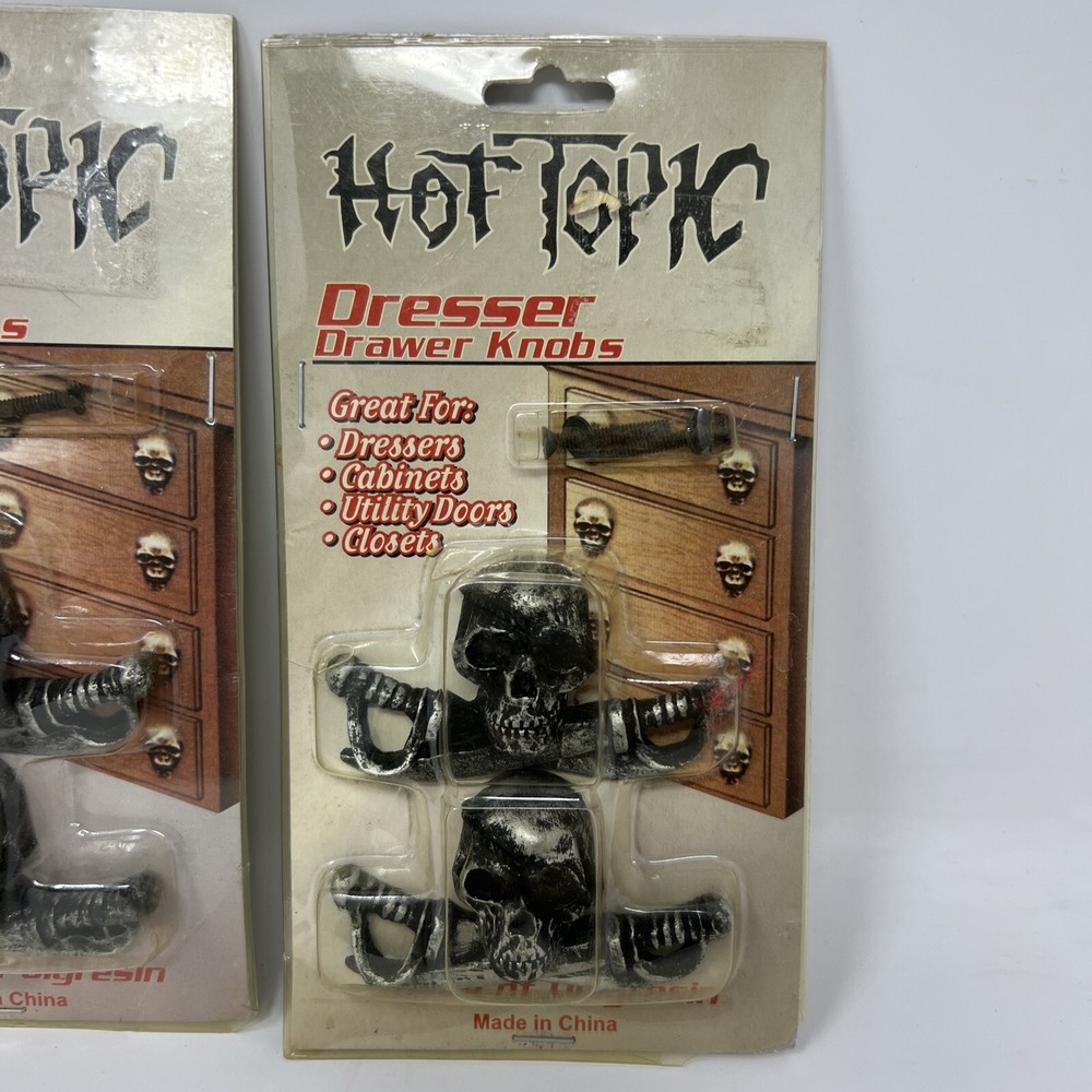 Hot Topic Vintage Skull Pirate Drawer Knobs Pulls 1 Complete 2 Incomplete