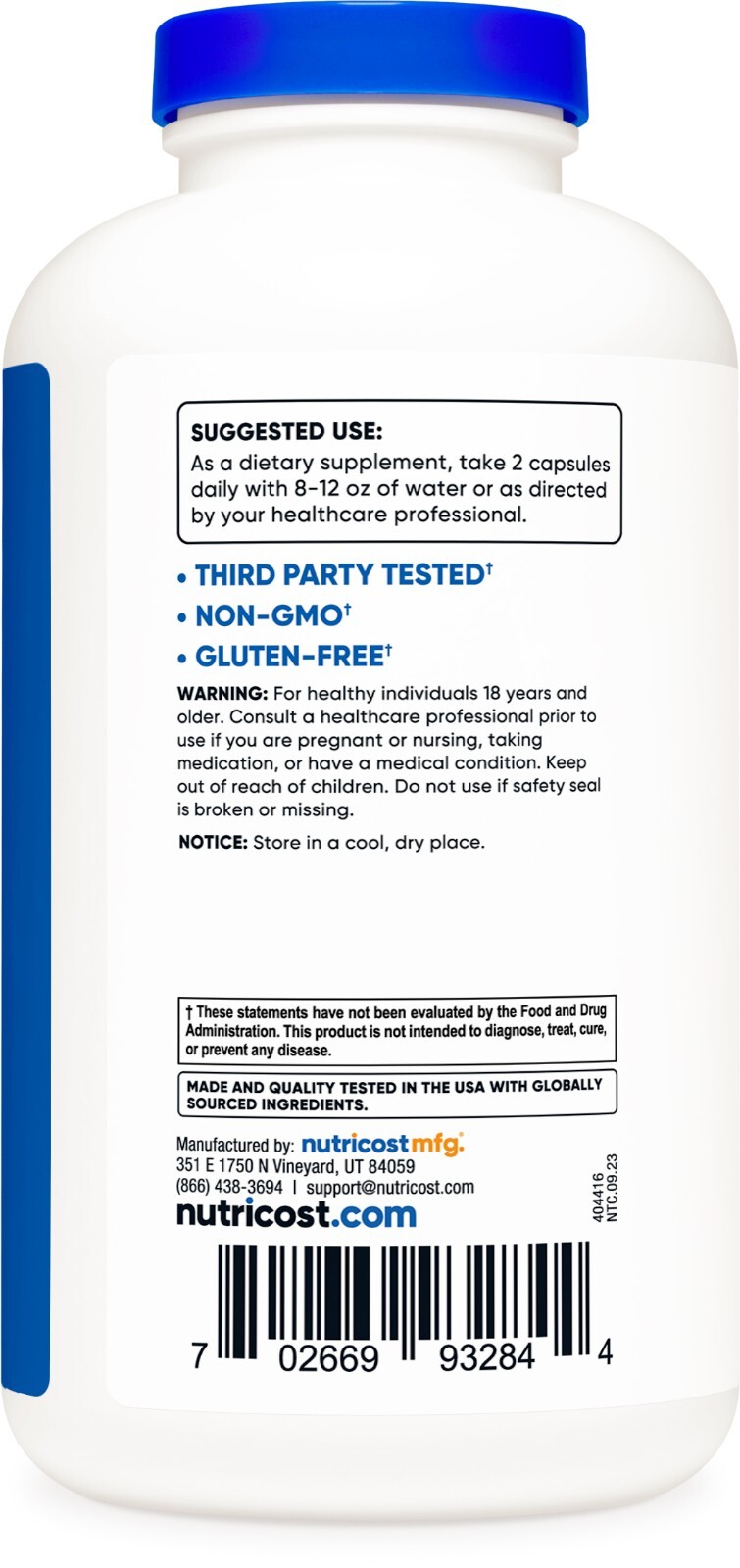 Nutricost BCAA Capsules 2:1:1 500mg, 500 Capsules