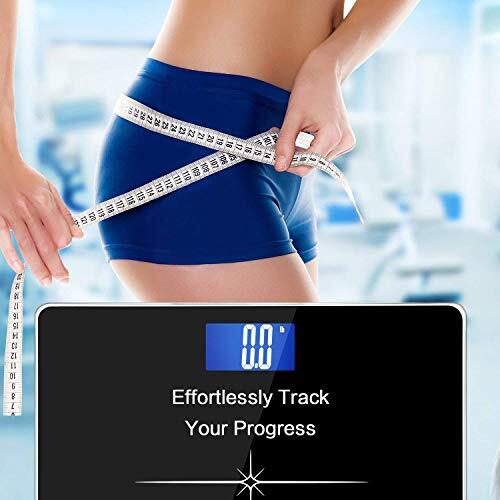 Extra-Wide Digital Bathroom Scale 3 Inch LCD 400lb Capacity Step-on Technology