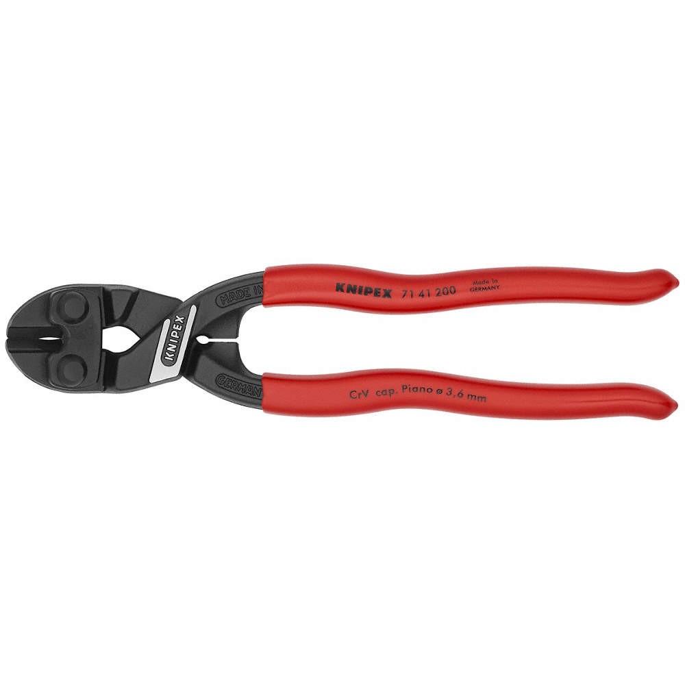 KNIPEX 71 41 200 High Leverage Cable Cutter,8In,CenterCut 38GU48