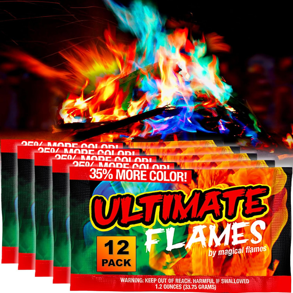 Magical Flames Fire Color Changing Packets Fire Pit (12 Pack), Fire Color Packet