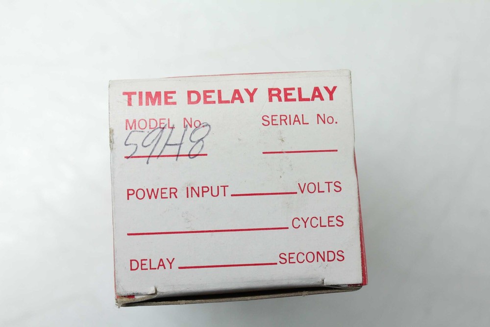 New TIMECO 591-18 AC Time Delay Socket Relay / .09 - .28 Delay Seconds