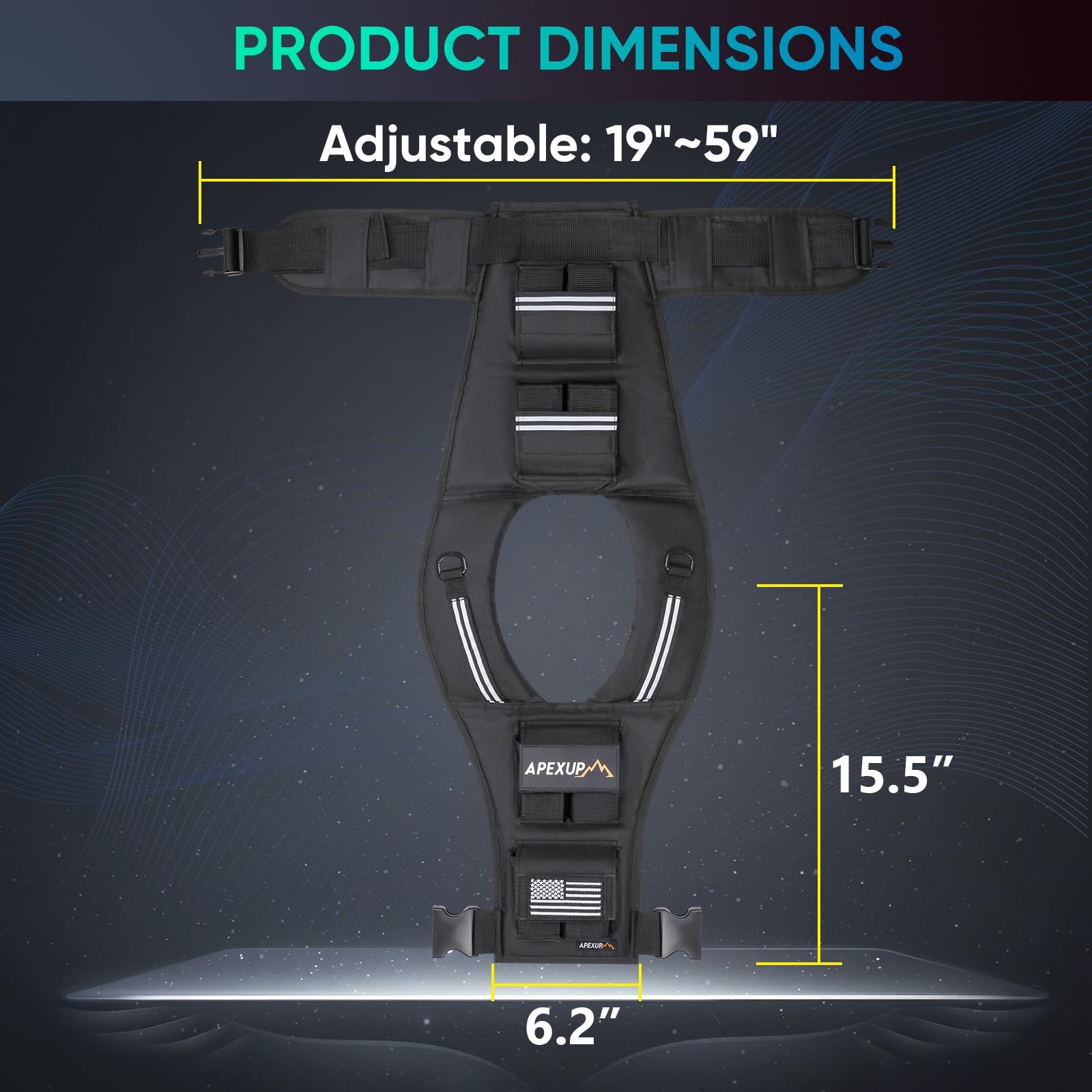 APEXUP Adjustable Weighted Vest Men 20lbs/30lbs/40lbs Weights with Reflective...