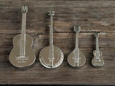 Americana Measuring Spoons- Stringed Instruments- Musical Strings- Guitar, Banjo